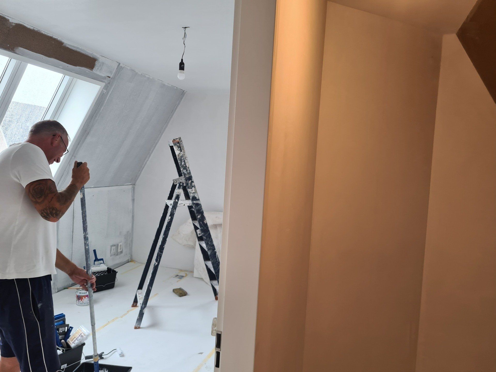 Plafond latex spuiten 